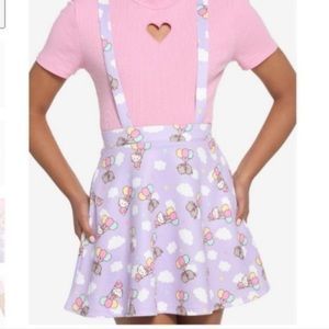 Hello Kitty Pusheen pinafore overall skirt 1x plus